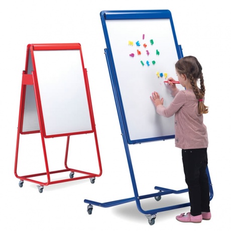 Little Rainbows Mobile Classroom Whiteboard Easel | Single or Double Sided